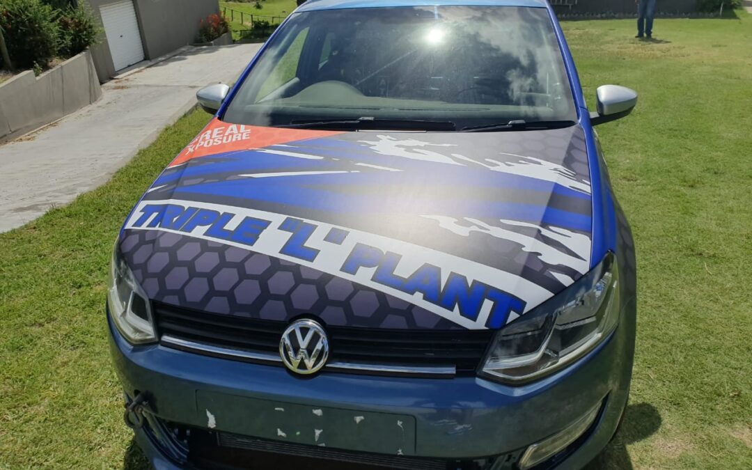 Triple L Plant branded vehicle bonnet wrap by RealXposure