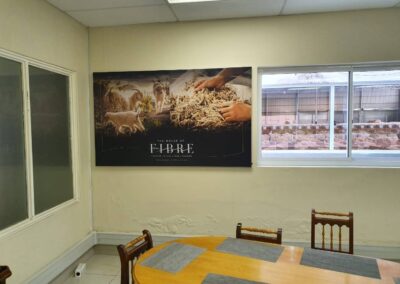 fibre branding against a wall