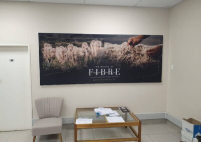 fibre poster in side a waiting room